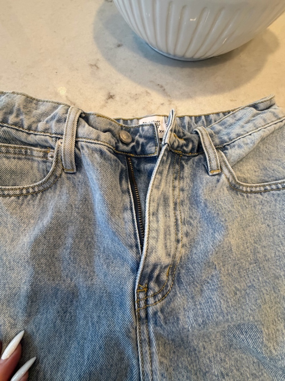 PRINCESS POLLY Light Blue Distressed High-Waist Women’s Jeans! 6 - Picture 7 of 8